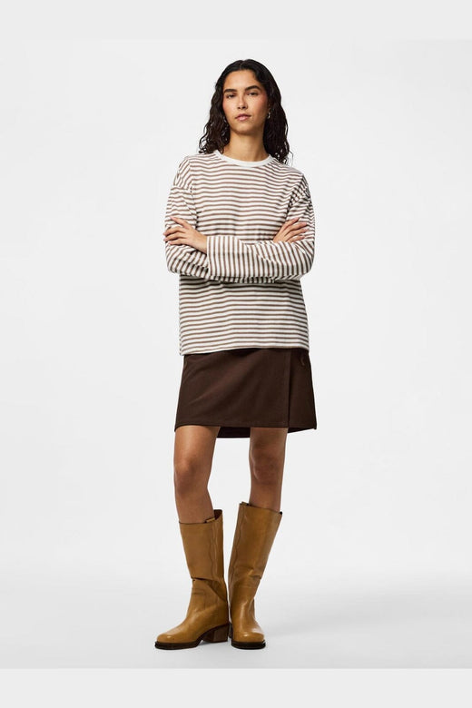Pieces - Pcbosella Wrap Skirt - 5086154 Hot Fudge