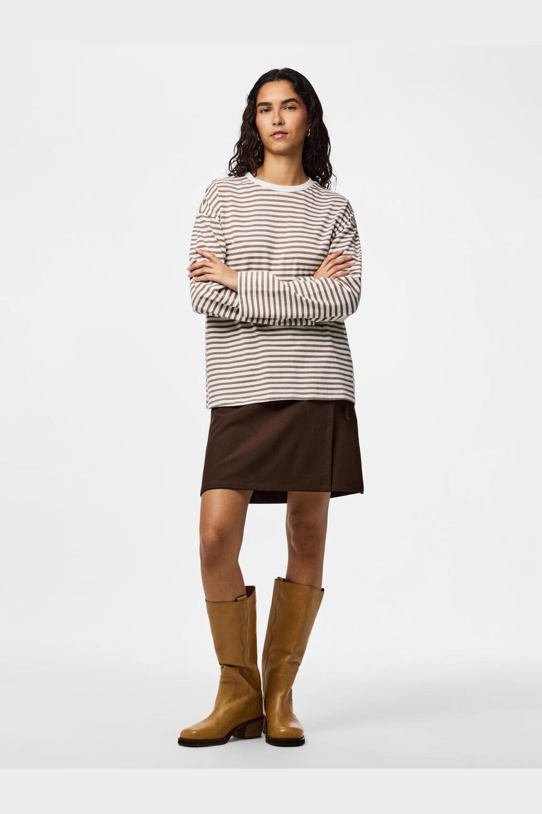 Pieces - Pcbosella Wrap Skirt - 5086154 Hot Fudge