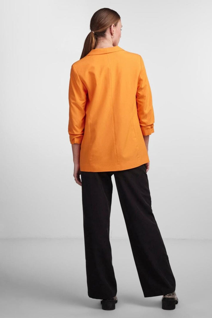 Pieces - Pcboss 3/4 Blazer - 4251278 Persimmon Orange Blazere 
