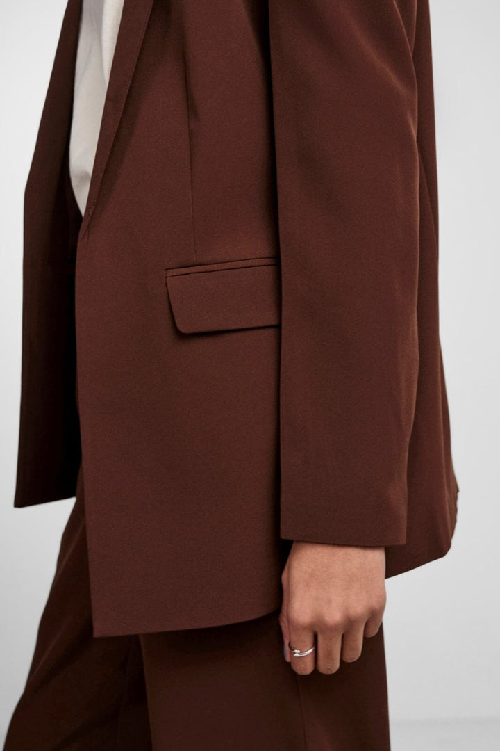 Pieces - PcBossy Ls Loose Blazer - Chicory Coffee Blazere 