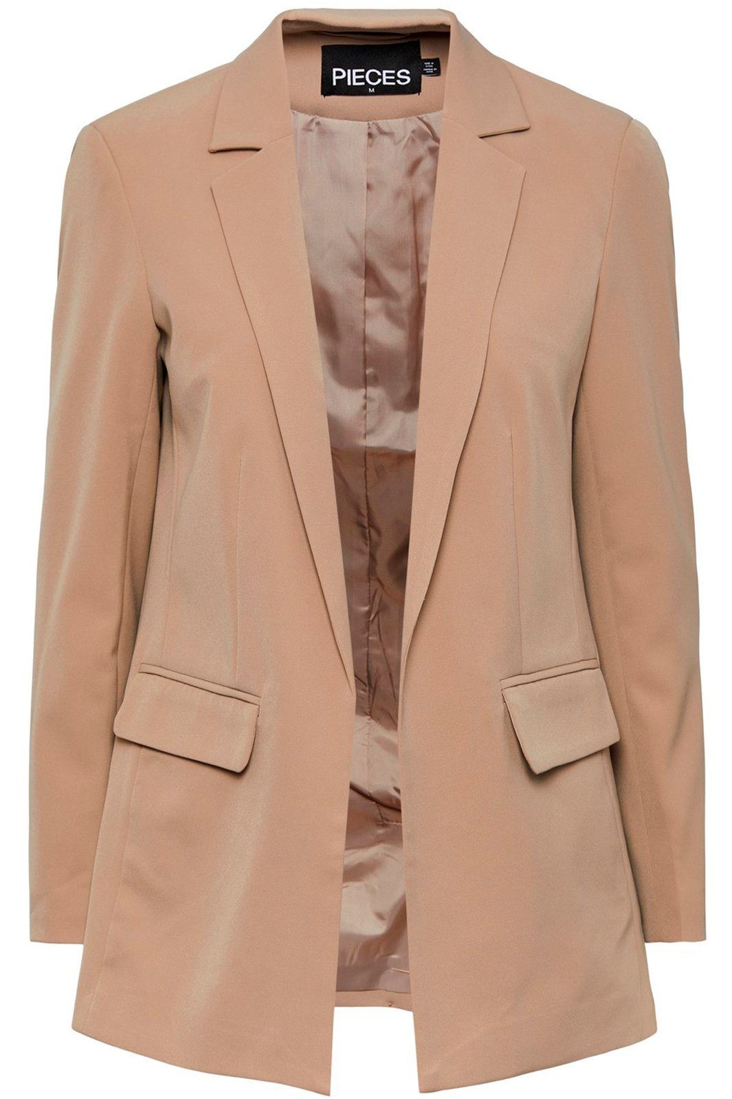 PIECES - PcBossy LS Loose Blazer - Silver Mink Blazer 