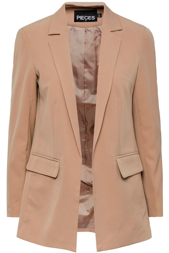 PIECES - PcBossy LS Loose Blazer - Silver Mink Blazer 