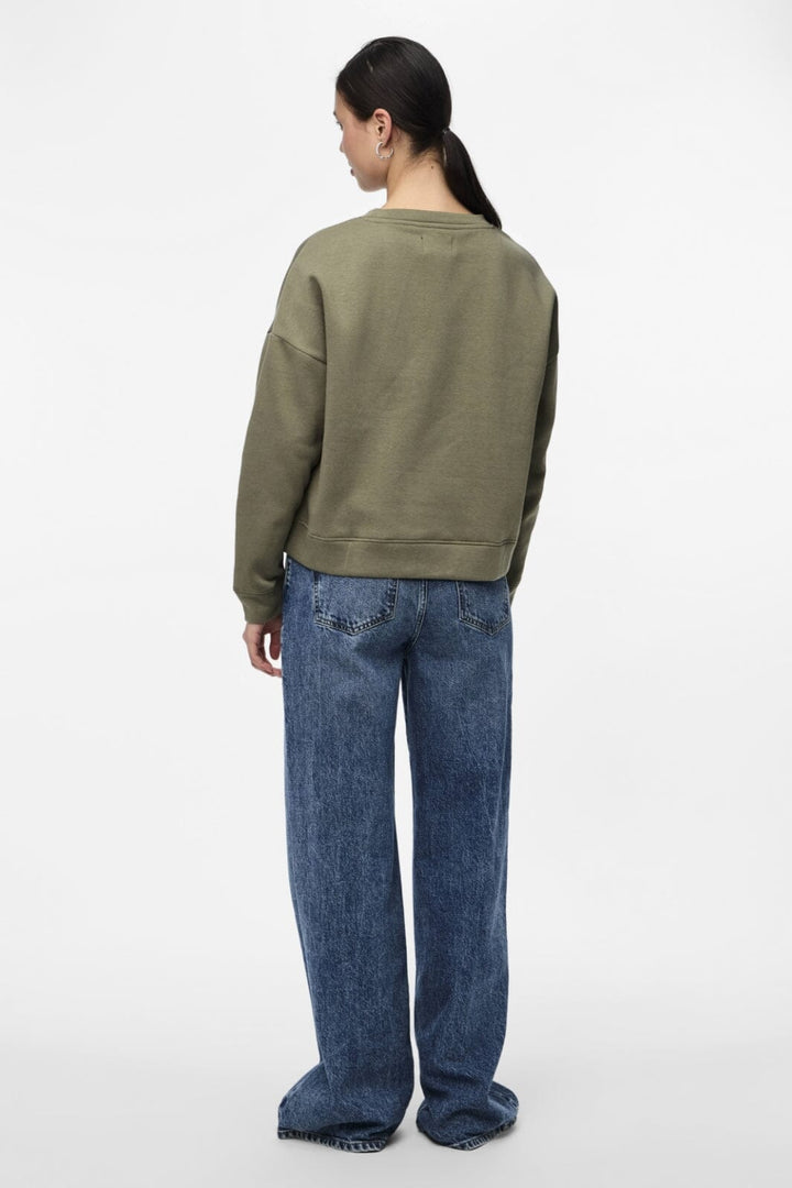 Pieces - Pcchilli Ls Sweat - 3934553 Deep Lichen Green