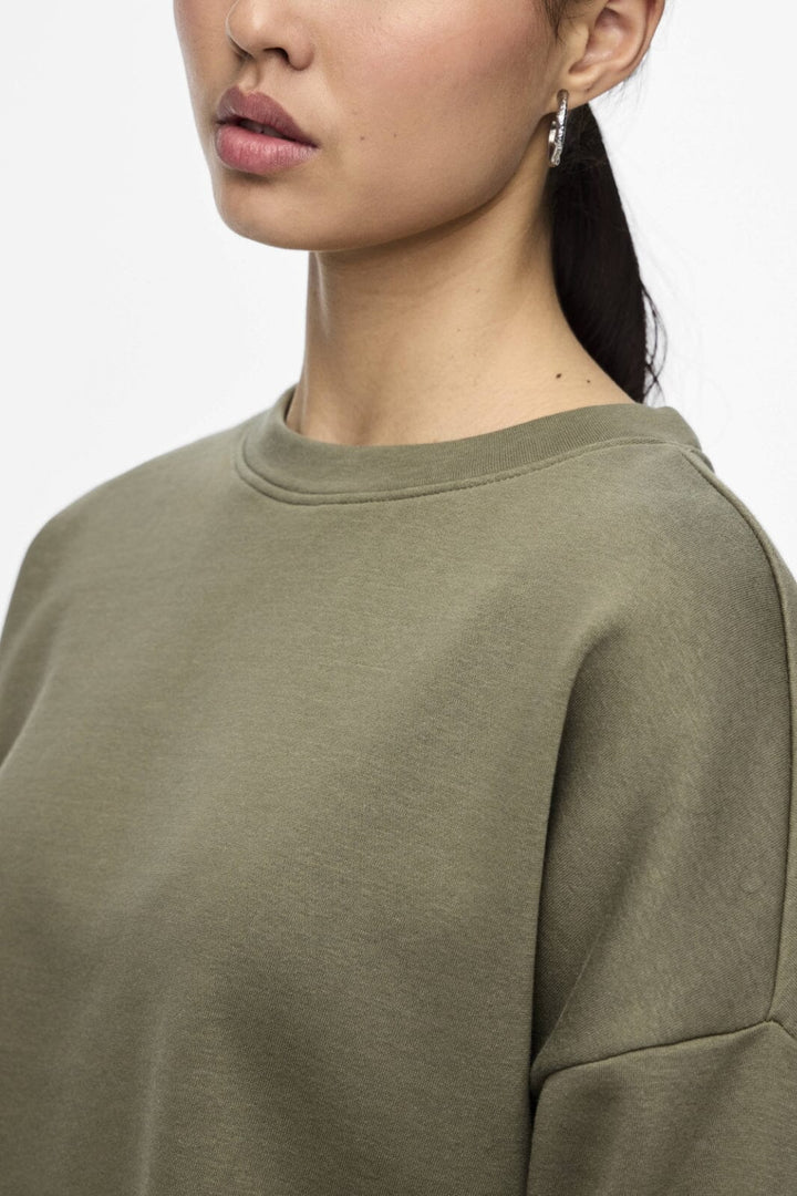 Pieces - Pcchilli Ls Sweat - 3934553 Deep Lichen Green