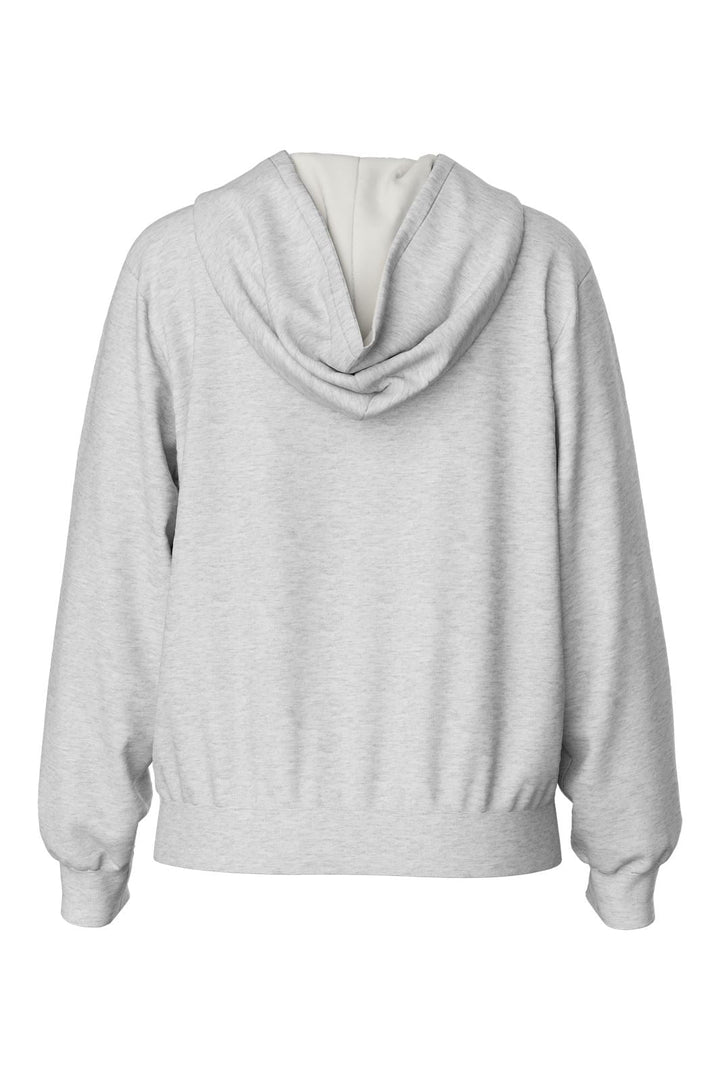 Pieces - Pcchilli Ls Zip Hoodie - 4265112 Light Grey Melange