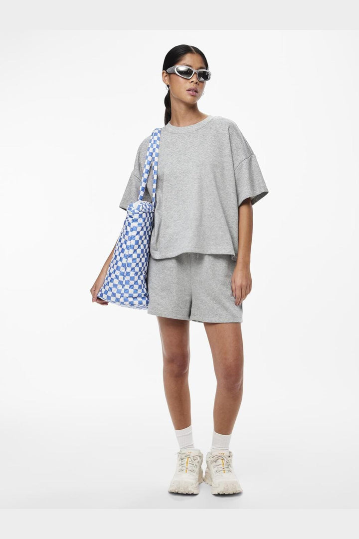 Pieces - Pcchilli Summer 2/4 Loose Sweat - 3746036 Light Grey Melange