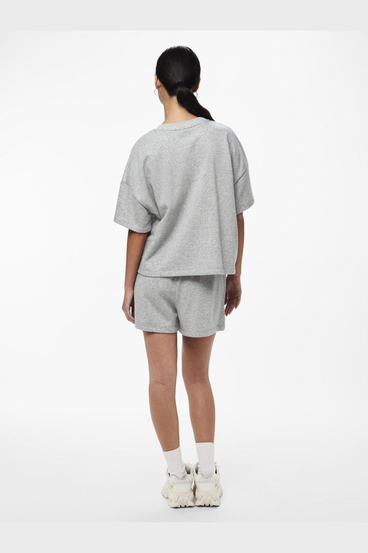 Pieces - Pcchilli Summer 2/4 Loose Sweat - 3746036 Light Grey Melange