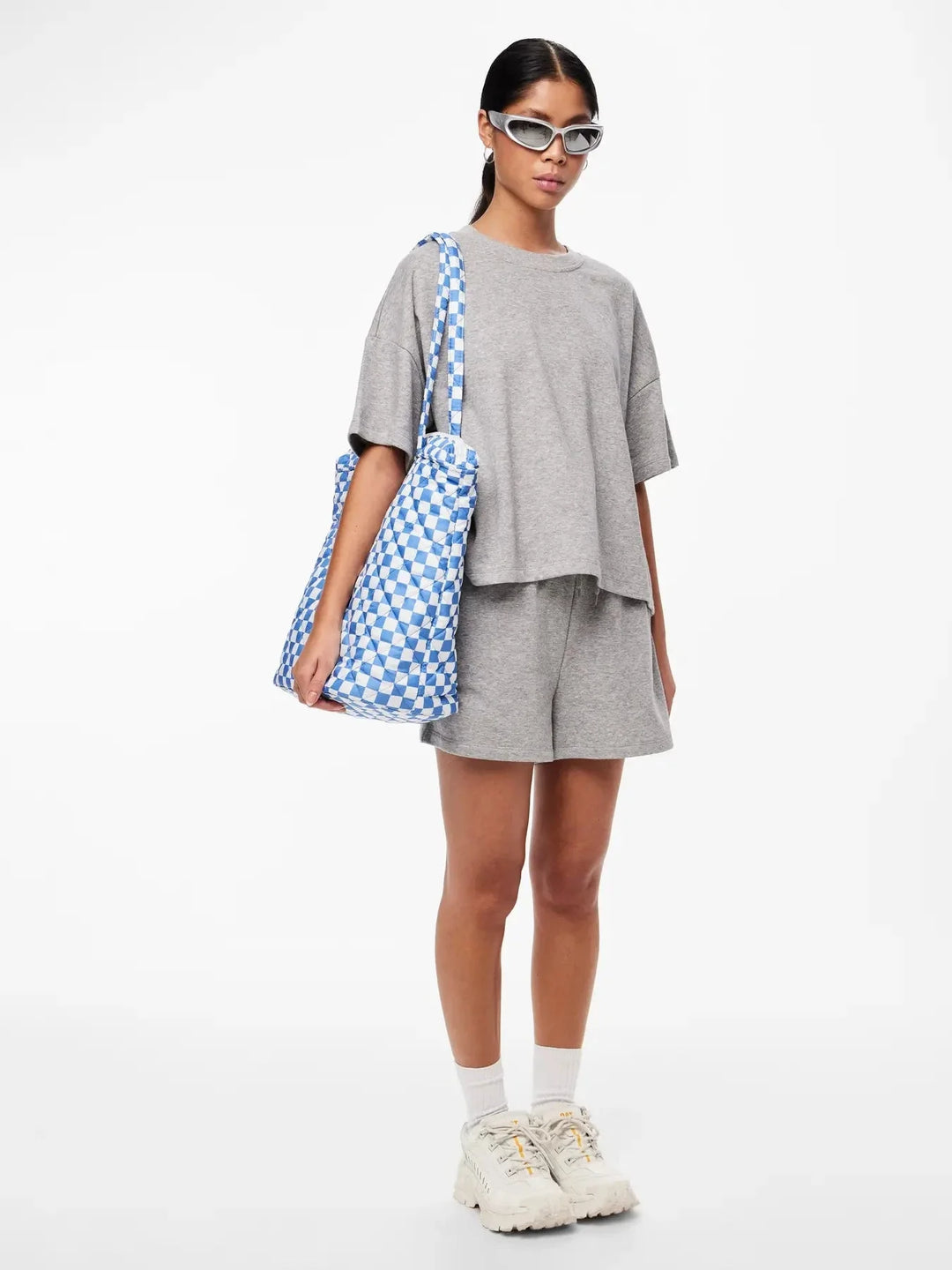 Pieces - Pcchilli Summer Shorts - Light Grey Melange 