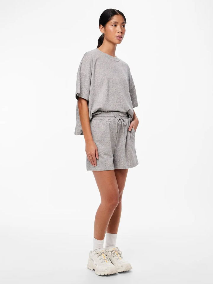 Pieces - Pcchilli Summer Shorts - Light Grey Melange 
