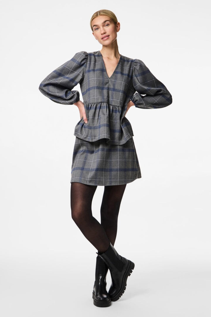 Pieces - Pcdiana Short Skirt 17160427 - 4844047 - Concrete Grey Blue