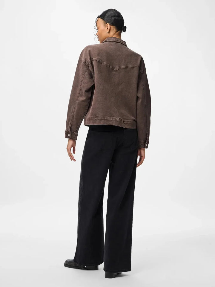 Pieces - Pcelma Denim Jacket - 4957420 Hot Fudge Jakker 