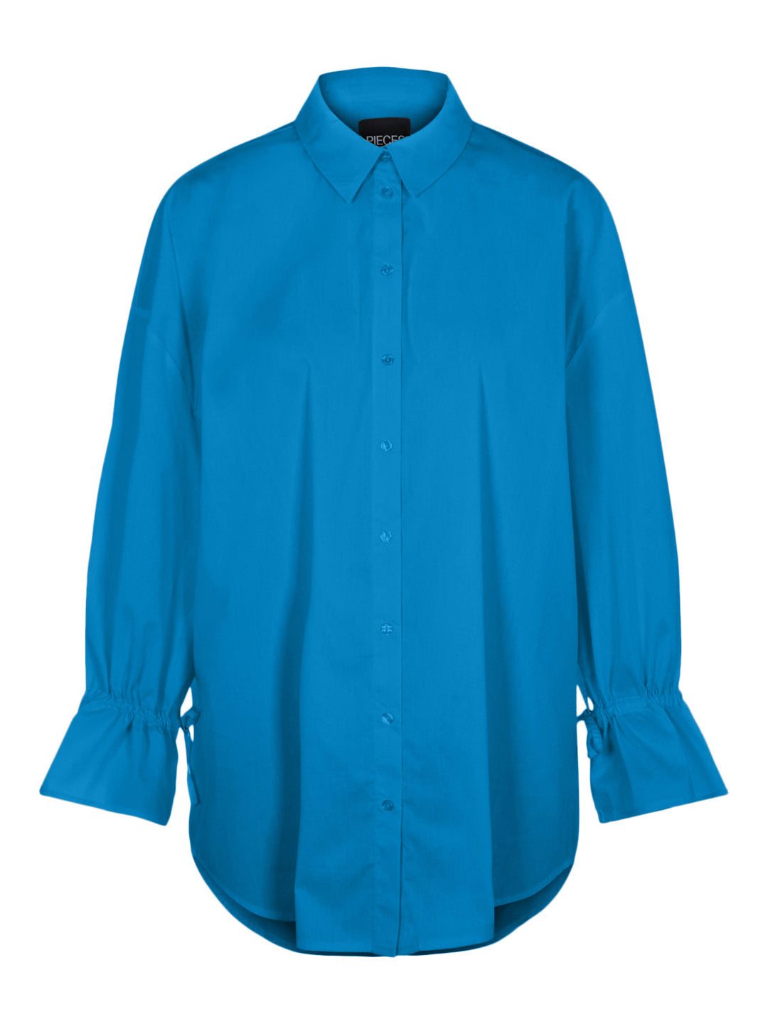 Pieces, Pcessi Ls Oversized Shirt, Ibiza Blue