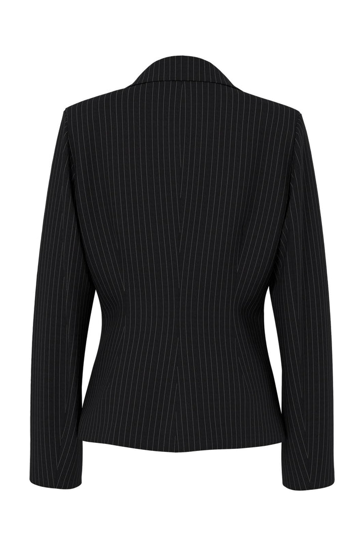 Pieces - Pcfalka Ls Fittet Pinstriped Blazer - 5066610 Black White Pinstripe