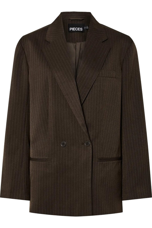 Pieces - Pcfalka Ls Pinstriped Blazer Fsy - 4860139 Delicioso Pinstripe