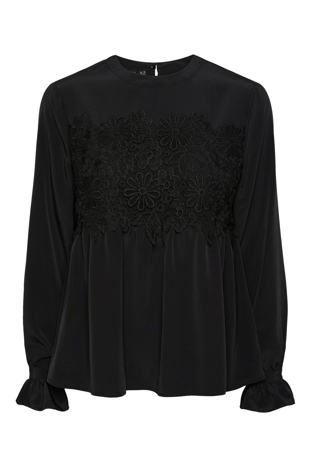 Pieces, Pcfana Ls Top, Black