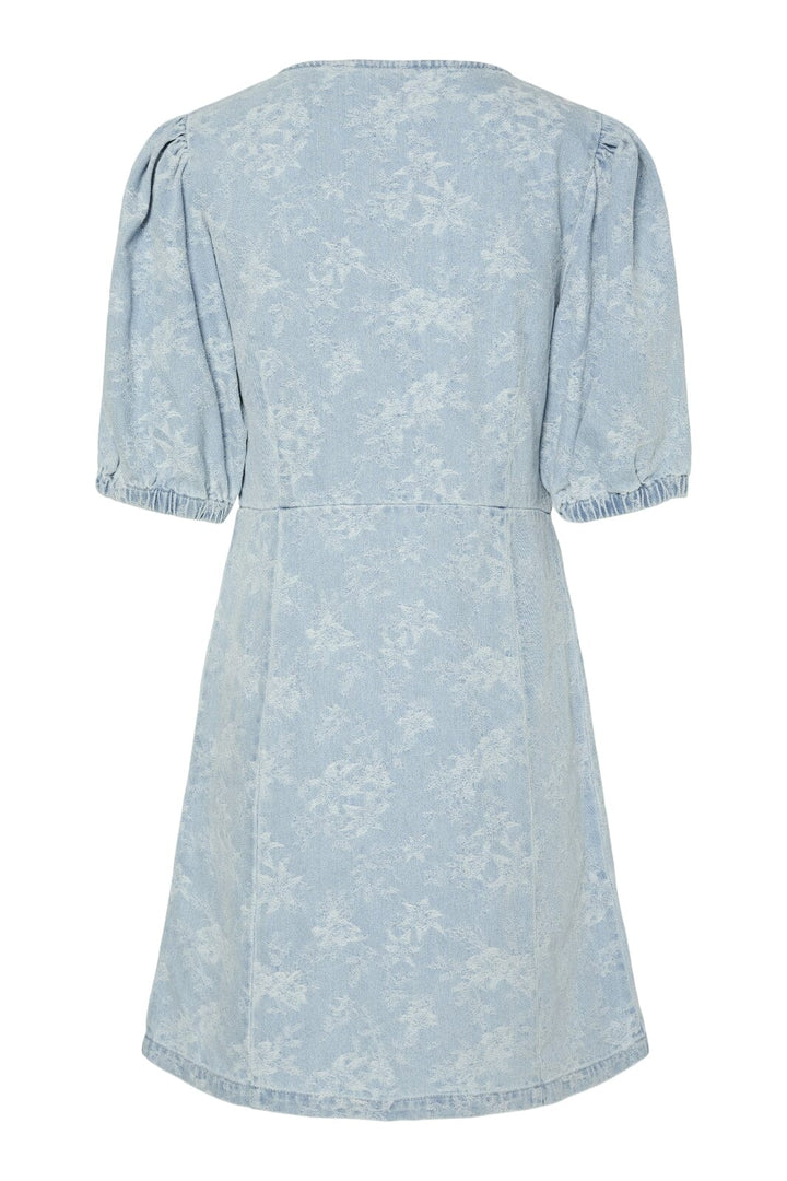 Pieces - Pcfeline Ss Denim Dress - 4777319 Light Blue Denim