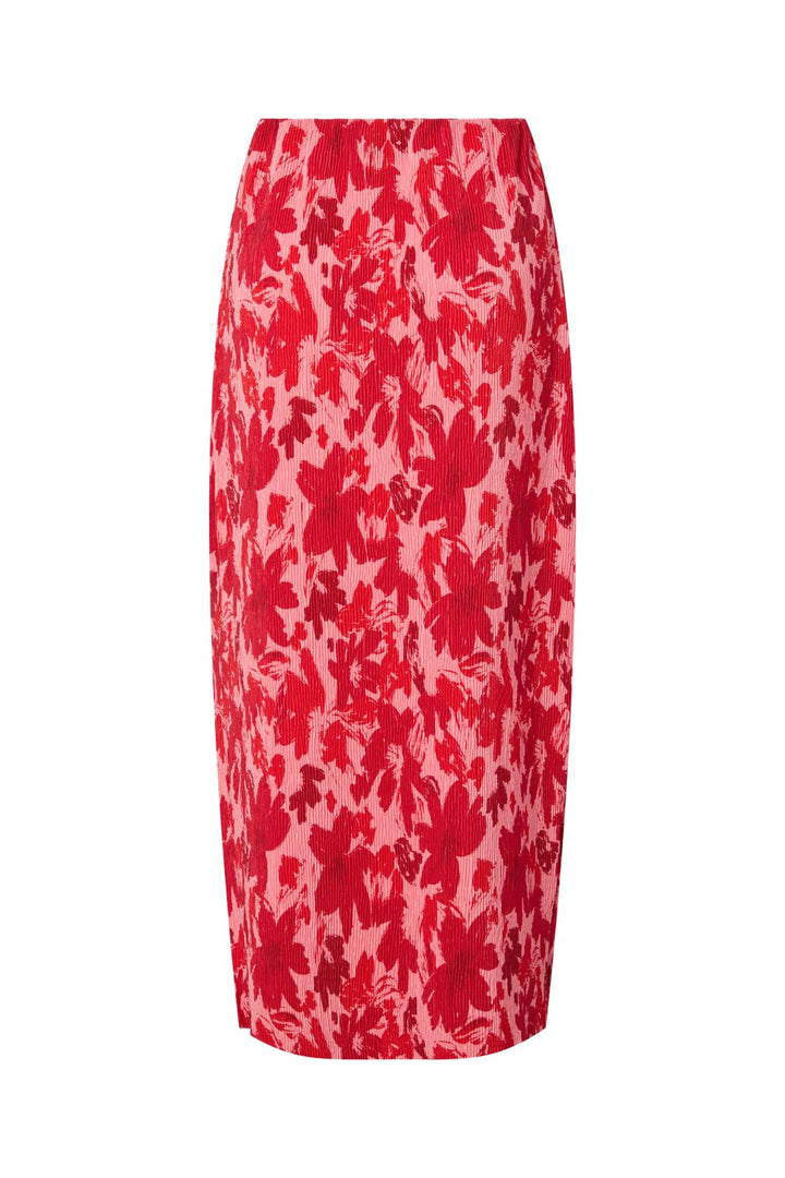 Pieces - Pcflora Ankle Skirt Msa - 4976251 Adrenaline Rush Red Tones Flowers