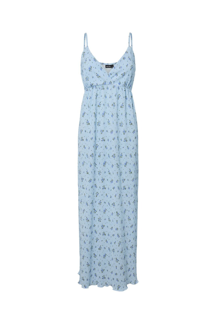 Pieces - Pcflora Sl Strap Dress Msa - 4963661 Cashmere Blue Blue Flowers