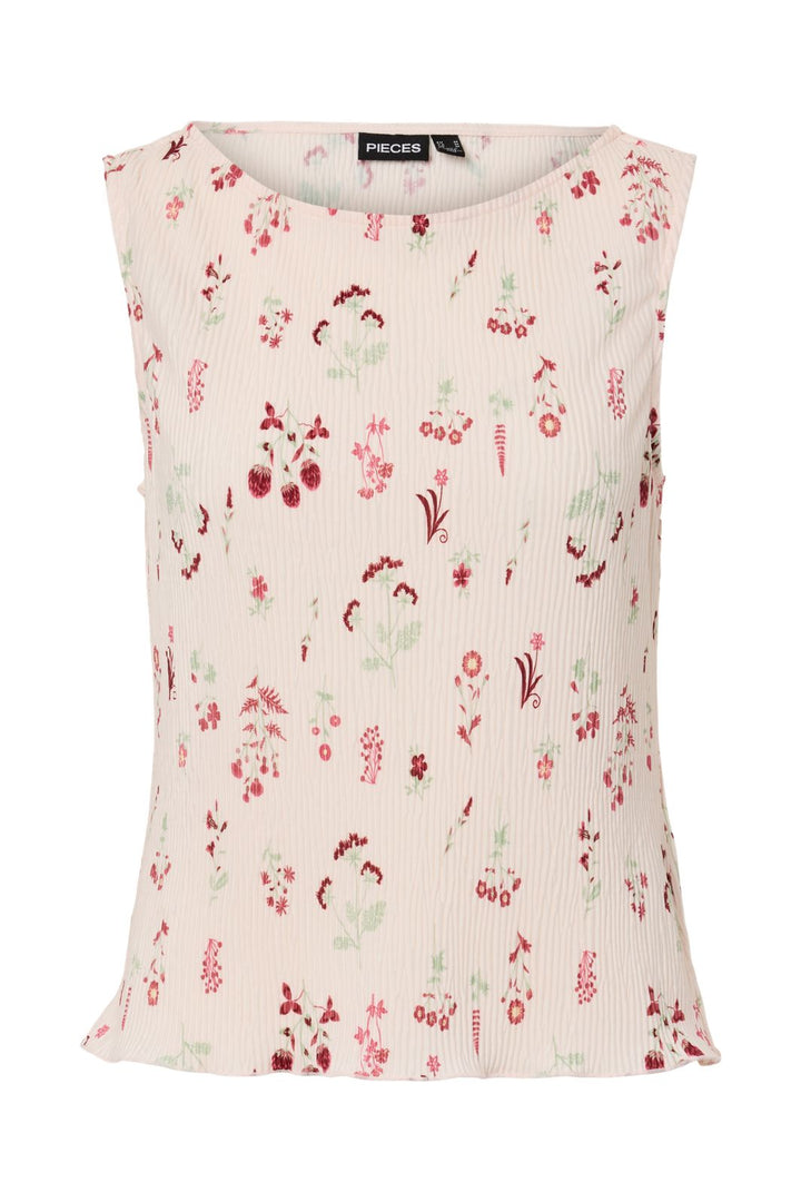 Pieces - Pcflora Sl Tank Top Msa - 4975240 Petal Pink Flowers
