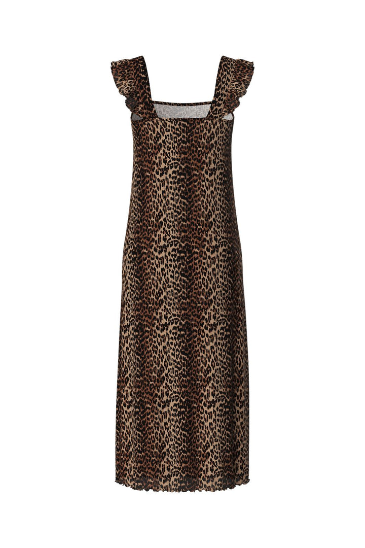 Pieces - Pcflora Strap Flounce Dress - 4699186 Black Leo