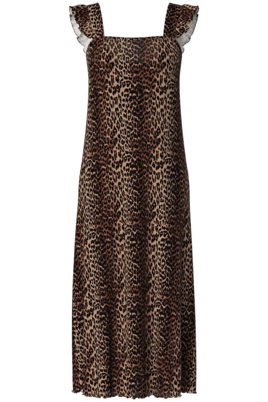 Pieces - Pcflora Strap Flounce Dress - 4699186 Black Leo Kjoler 