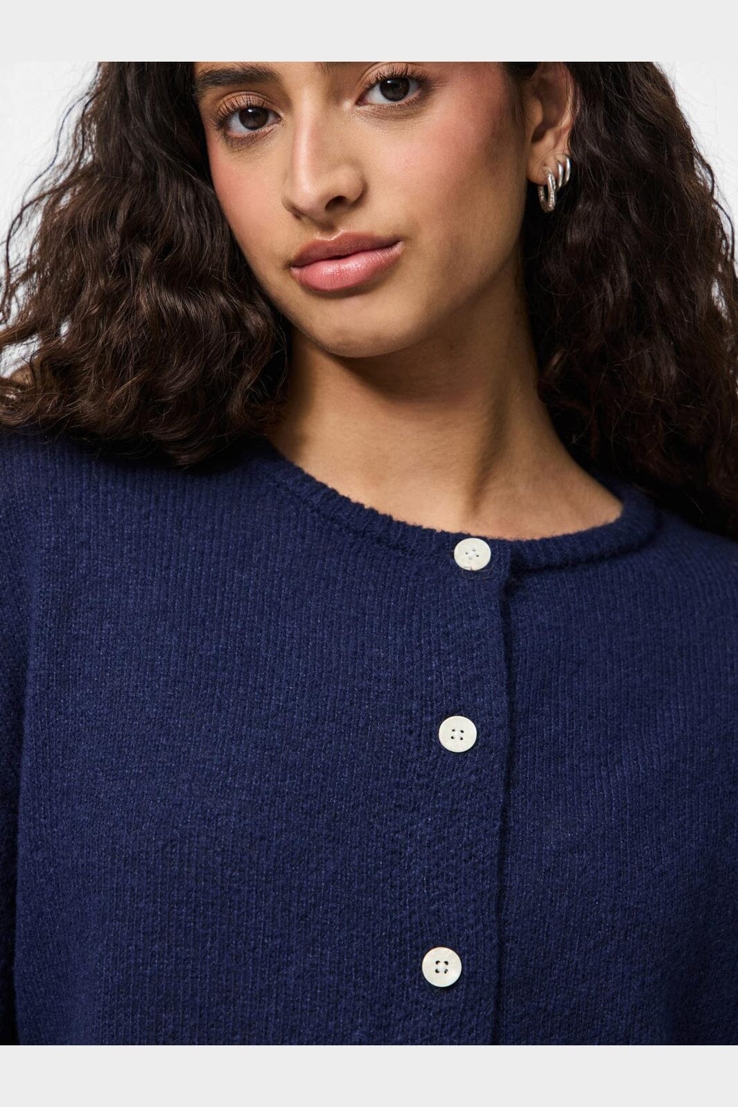 Pieces - Pcida Ls O-Neck Knit Cardigan - 4805038 Maritime Blue