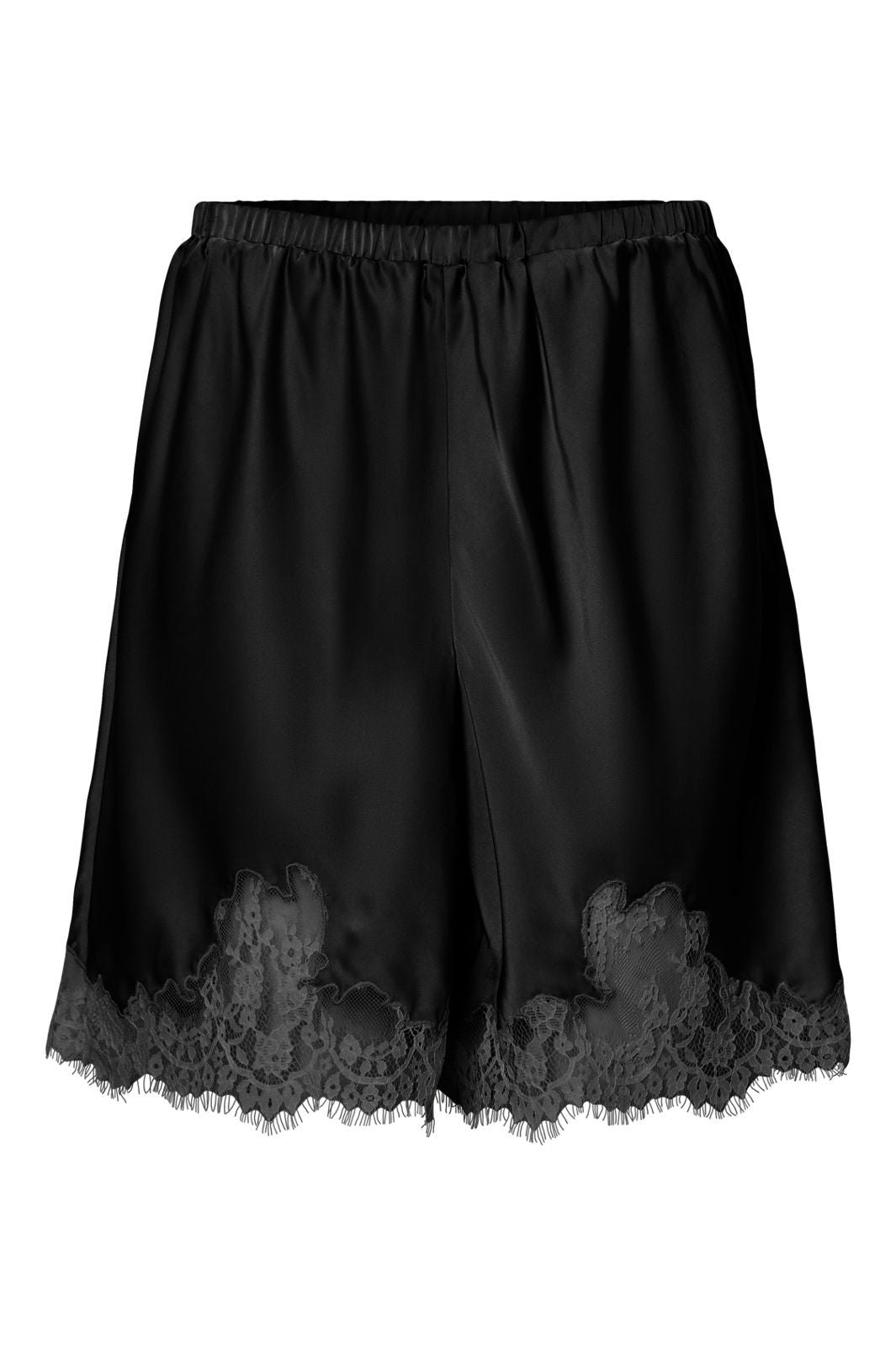 Pieces - Pcjessa Shorts W/Lace - 5082887 Black Lace Insert In Black