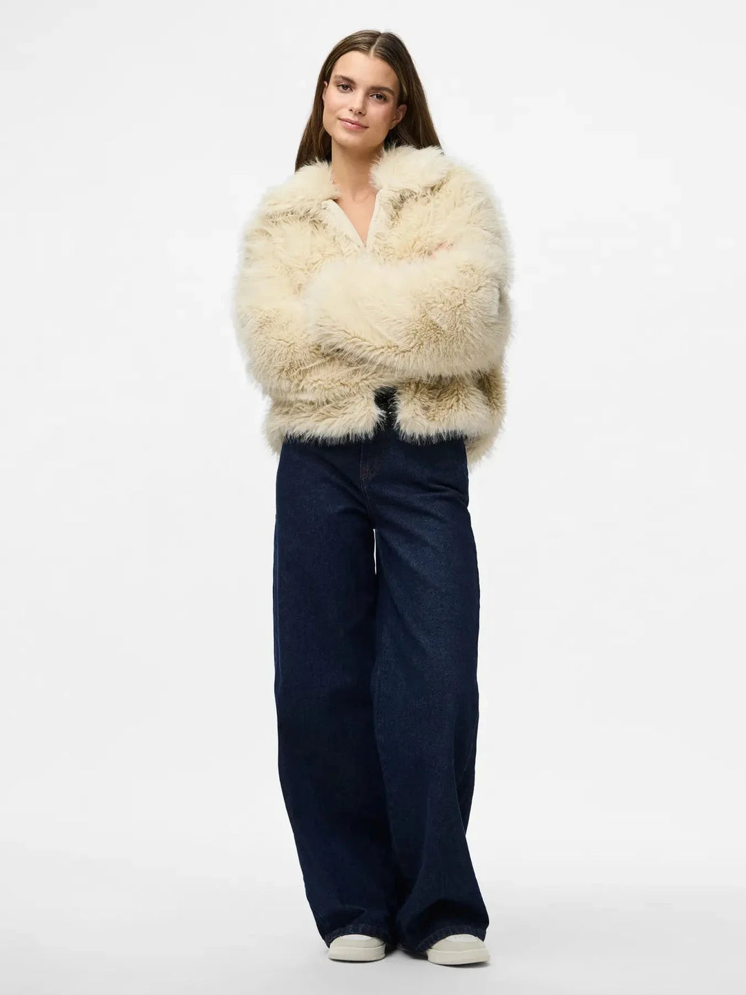 Pieces - Pcjilla Short Fluffy Jacket - 4803752 Birch Jakker 