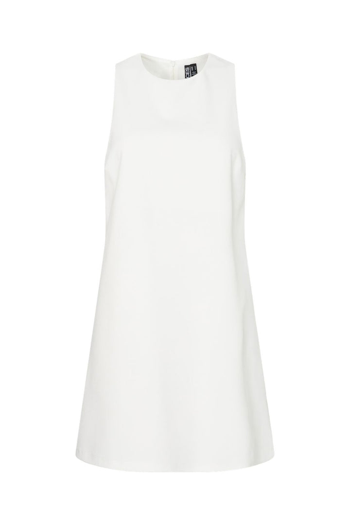 Förbeställning - Pieces - Pcjosella Sl O-Neck Short Dress - 4866904 Bright White