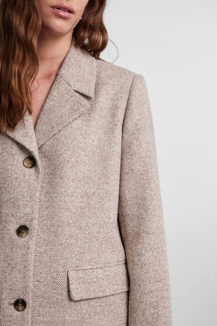 Pieces - Pcjudo Blazer Jacket - 4312391 Light Grey Melange Blazere 