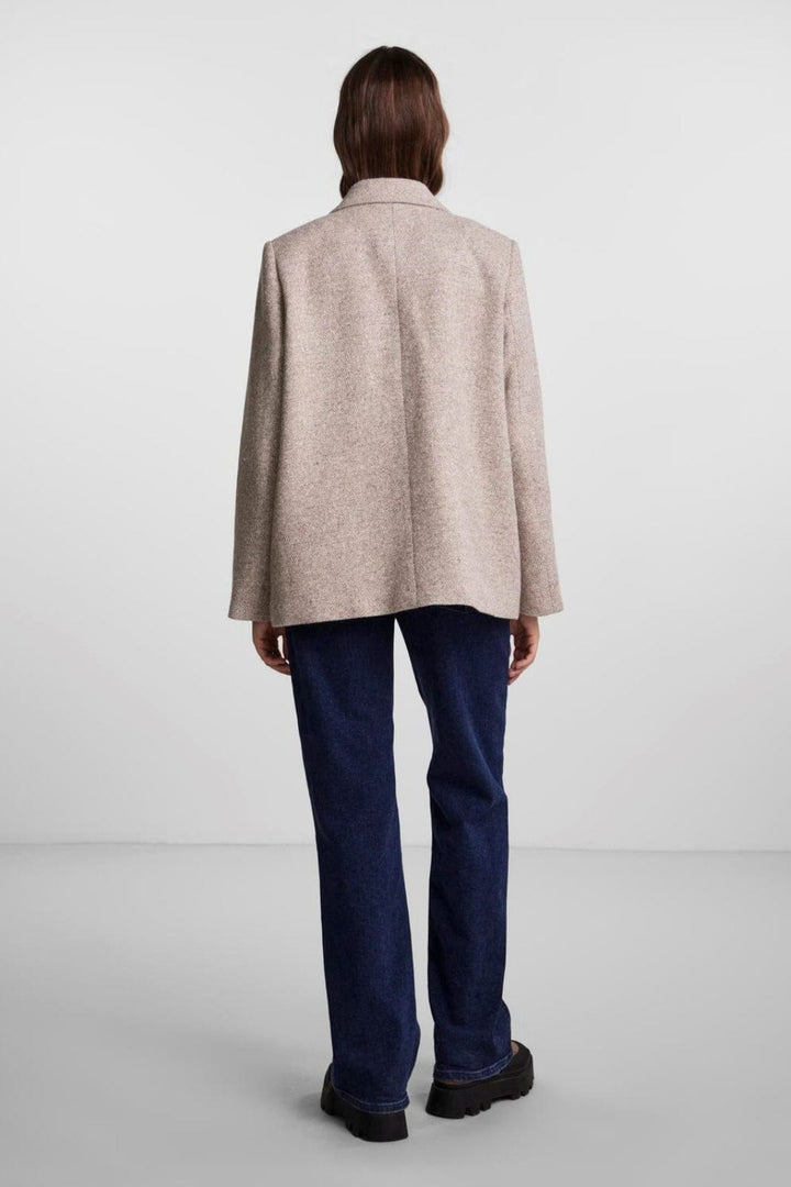 Pieces - Pcjudo Blazer Jacket - 4312391 Light Grey Melange Blazere 
