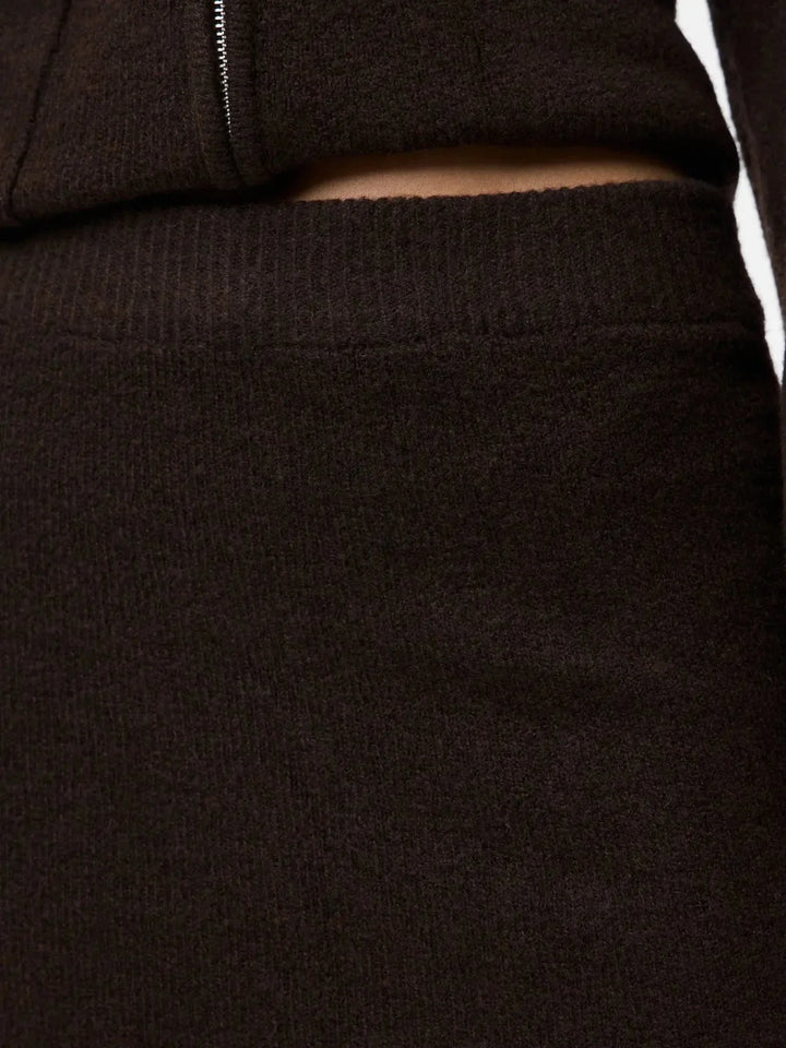 Pieces - Pcjunna Short Knit Skirt - 4819439 Hot Fudge Melange Nederdele 