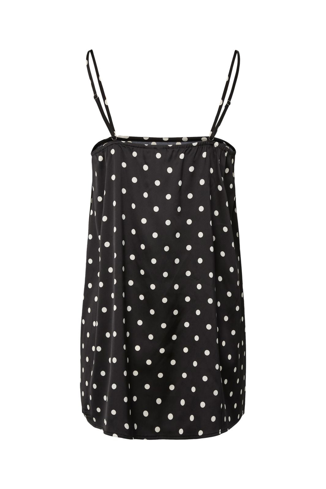 Pieces - Pcjytta Strap Satin Top - 5052185 Black White Dots