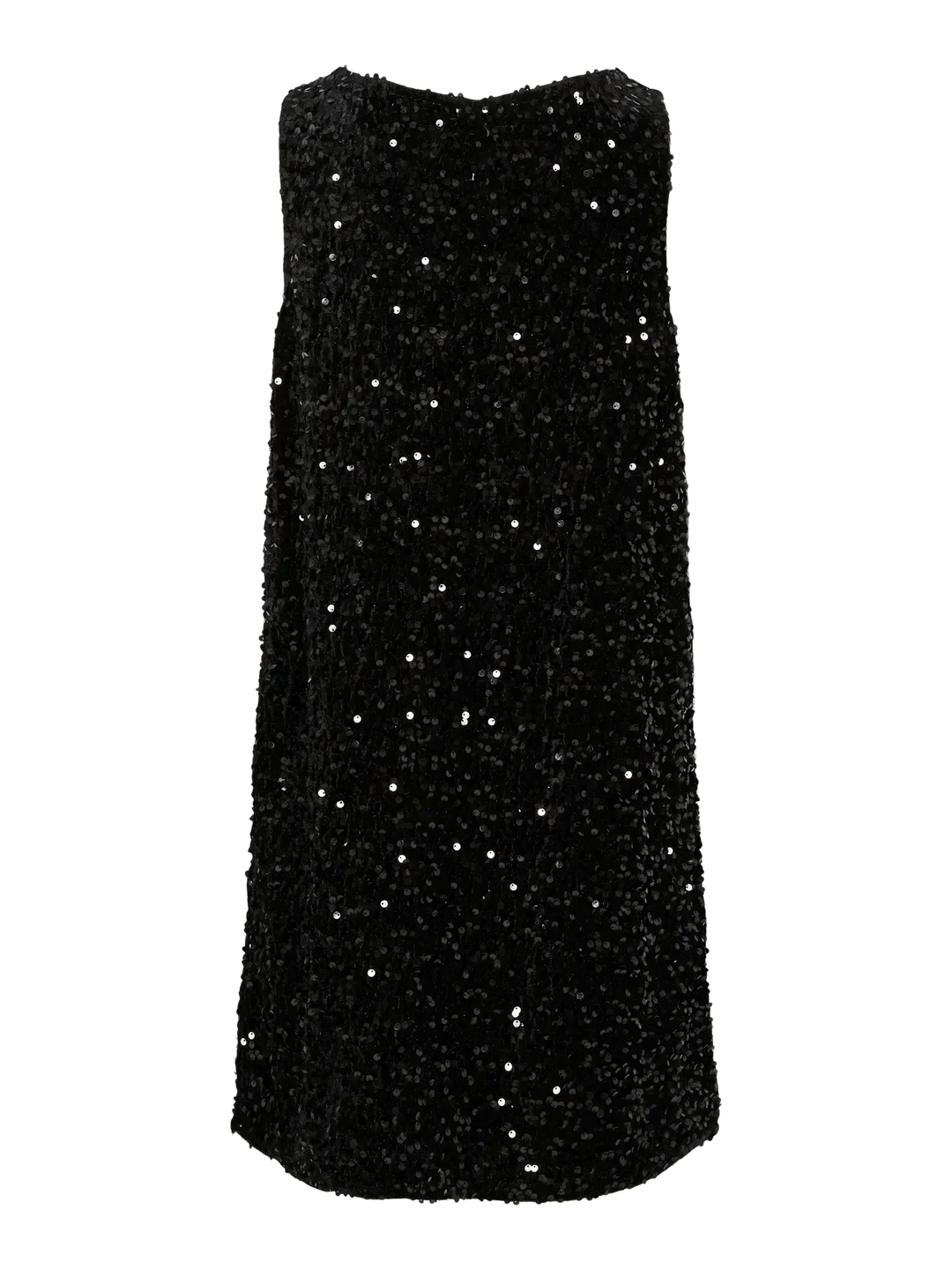 Pieces - Pckam Sl Tank Rev. Mini Dress - 4859019 Black Black Sequins Kjoler 