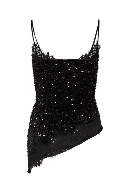 Pieces - Pckammy Strap Lace Top - 5130914 Black Black Sequins