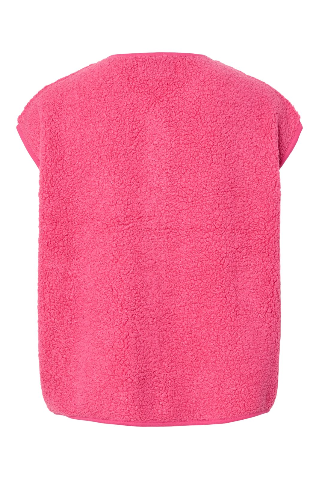 Pieces - Pckatty Teddy Vest - 4943482 Shocking Pink