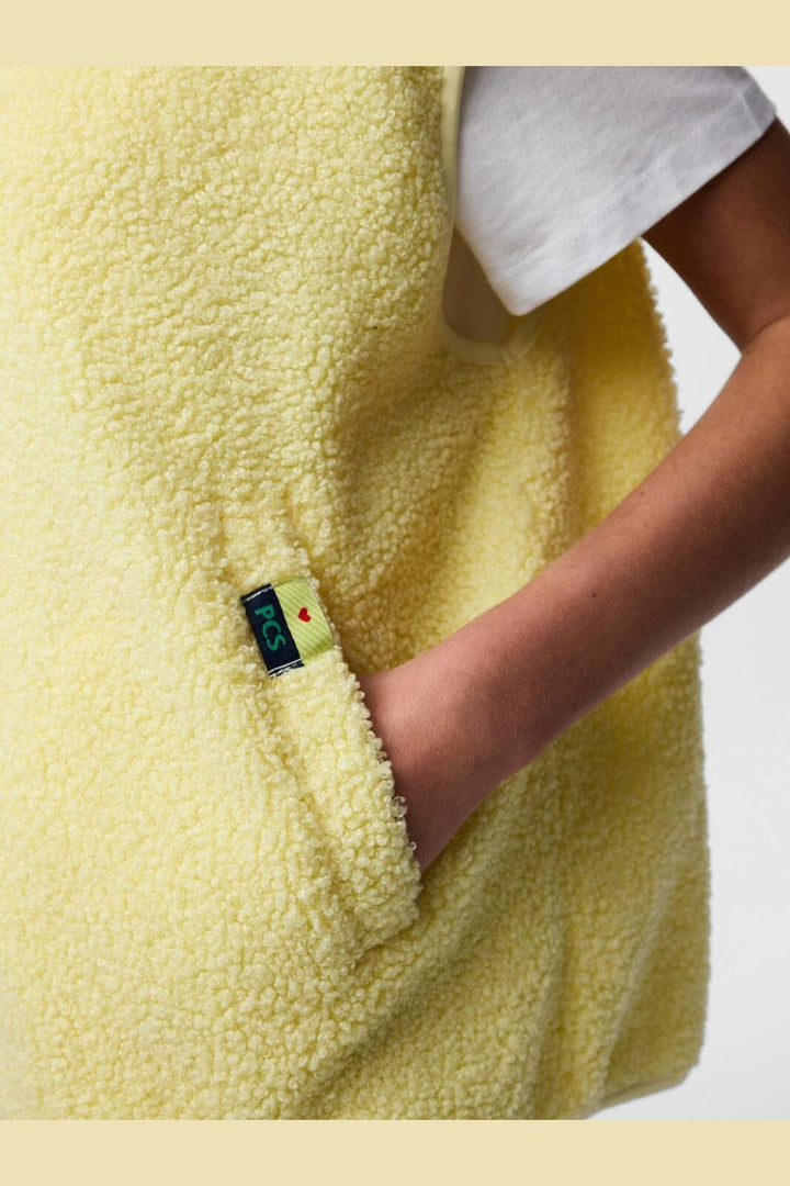 Pieces - Pckatty Teddy Vest - 5044065 French Vanilla