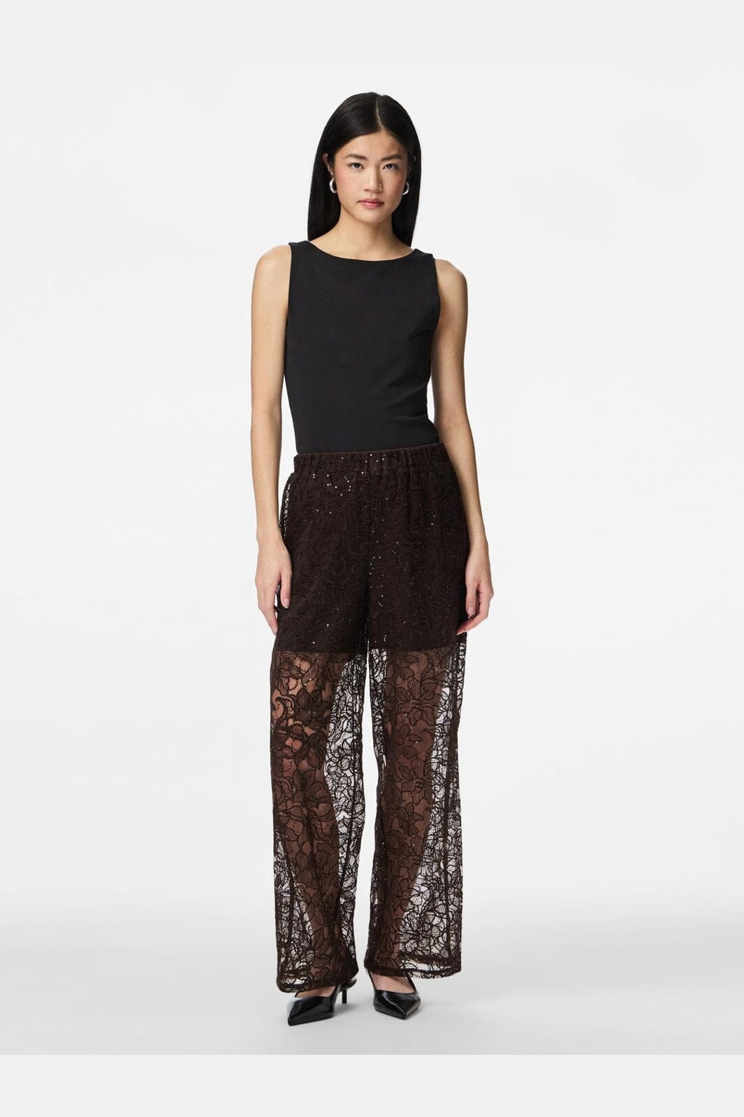 Pieces - Pclouise Straight Pants - 5050000 Delicioso Tone In Tone Sequence