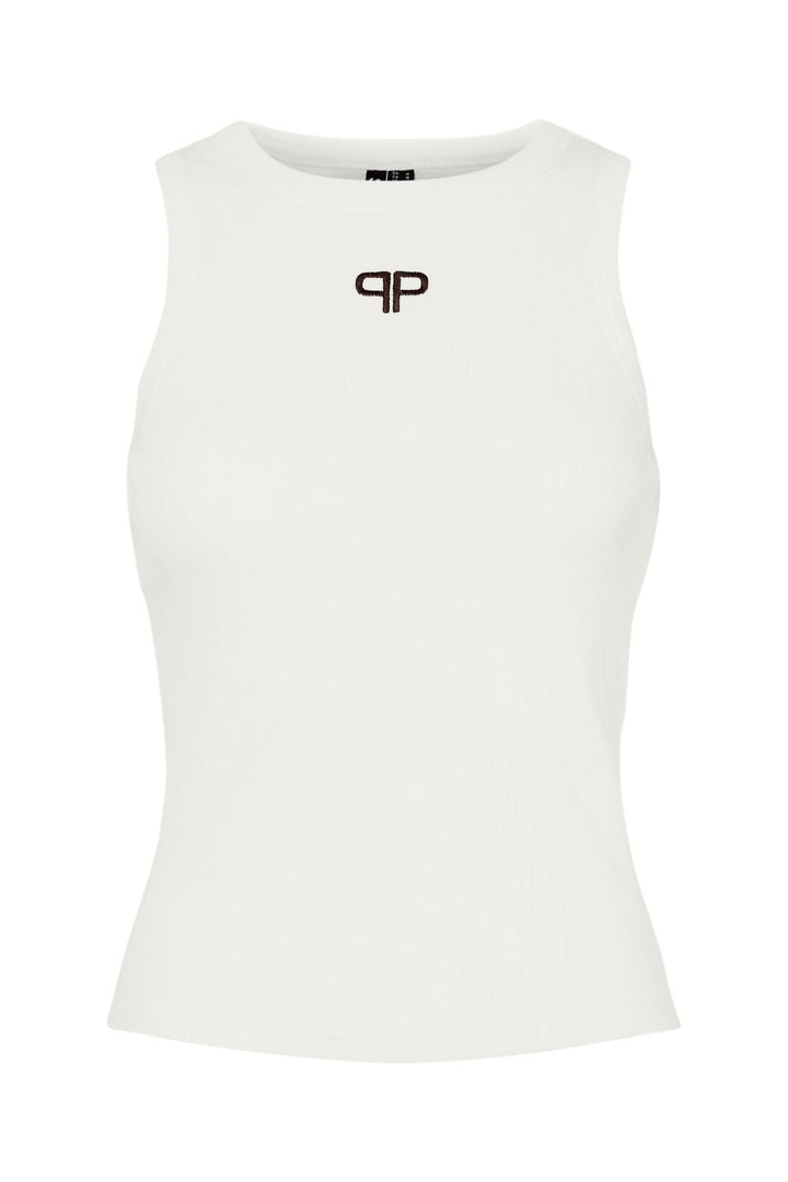 Pieces - Pcmimi Sl Tank Top - 5180096 Cloud Dancer Pp Delicioso