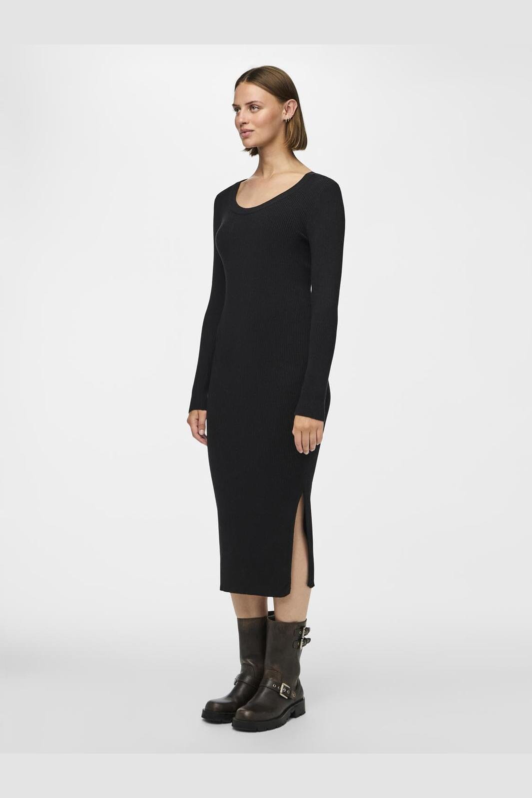 Pieces - Pcmira Ls Midi Knit Dress - 4542913 Black