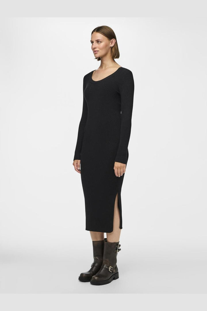 Pieces - Pcmira Ls Midi Knit Dress - 4542913 Black