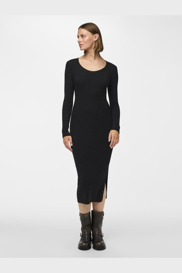 Pieces - Pcmira Ls Midi Knit Dress - 4542913 Black