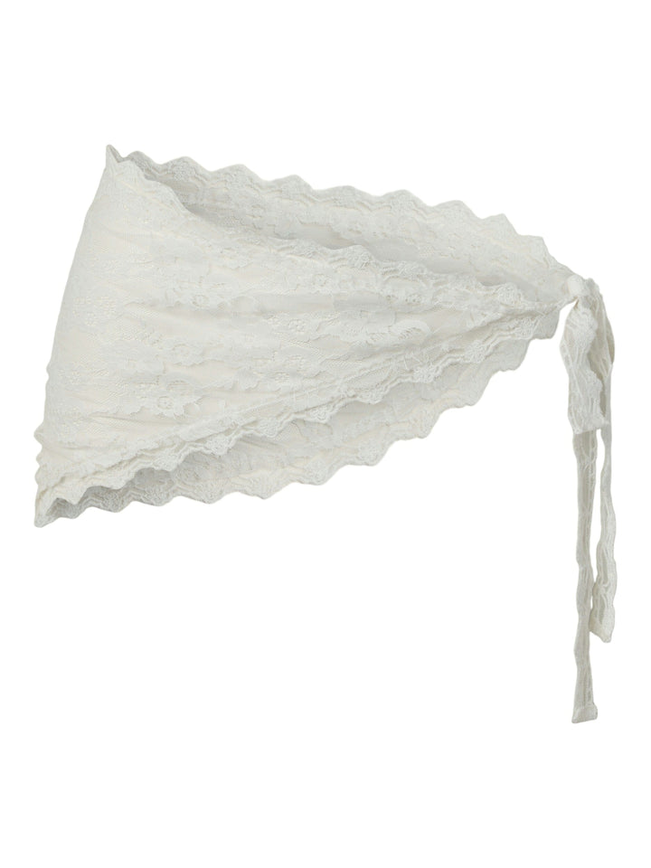 Pieces - Pcnaina Lace Hip Scarf - 5094834 White Tørklæder 