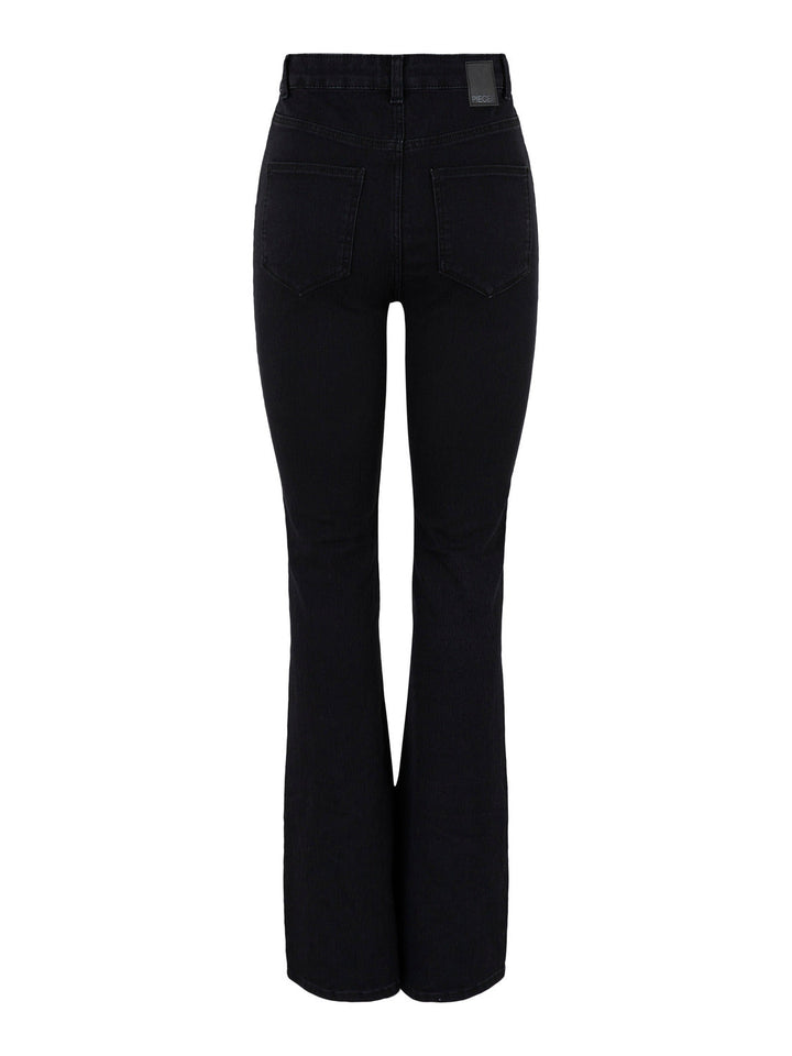 Pieces, Pcpeggy Flared Hw Jeans Bl-Vi, Black