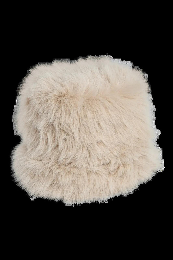 Pieces - Pcplush Fluffy Hat - 5023237 Porpoise Patchwork Huer 