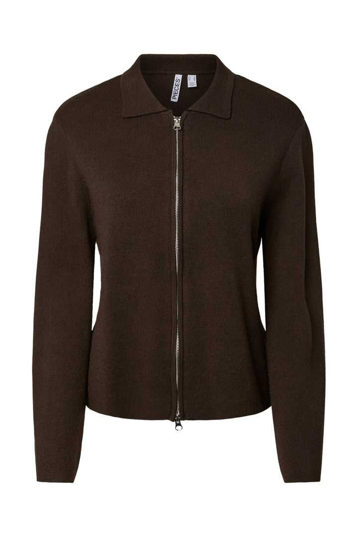 Pieces - Pcraja Ls Zip Knit Cardigan - 5000729 Delicioso