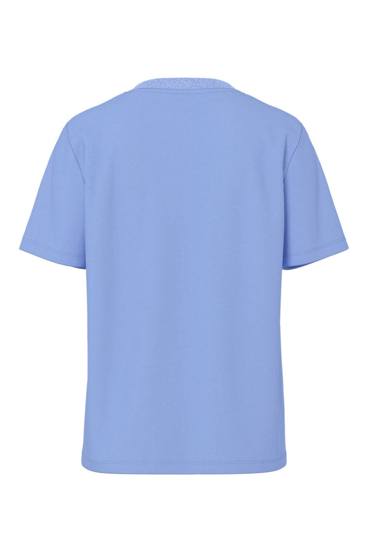 Pieces - Pcria Ss Lurex Neck Tee - 4991580 Hydrangea Lurex Rib