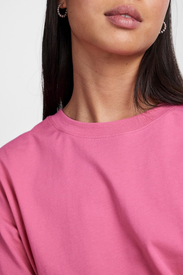 Pieces - Pcria Ss Solid Tee - 4280171 Shocking Pink T-shirts 