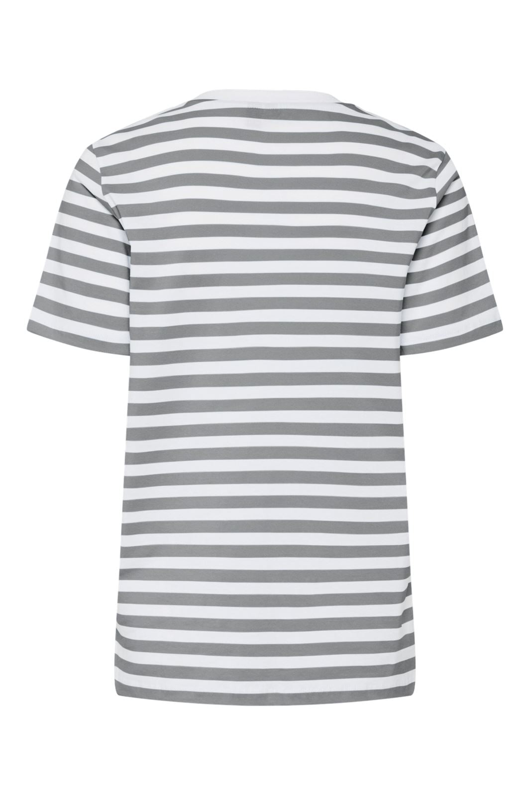 Pieces - Pcria Ss Tee Stripes - 4651140 Ultimate Grey Bright White