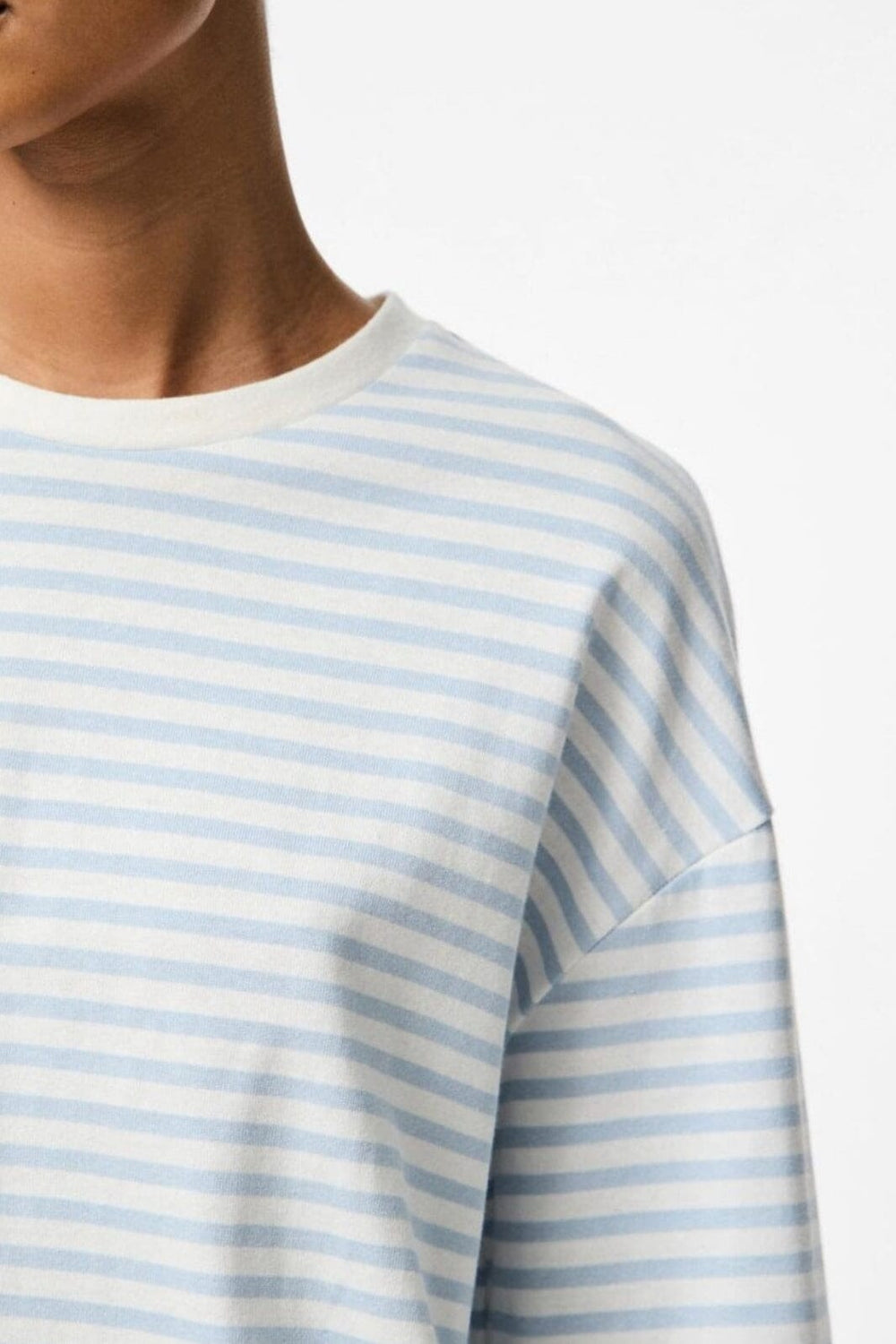 Pieces - Pcsadie Ls Top - 4640537 Cloud Dancer Cashmere Blue
